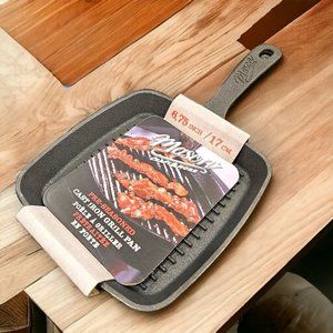 MASON CRAFT & MORE PRE-SEASONED CAST IRON GRILL PAN 6.75 IN.